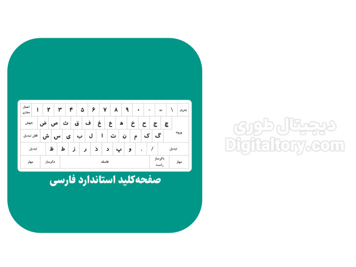 کیبورد استاندارد فارسی ویندوز